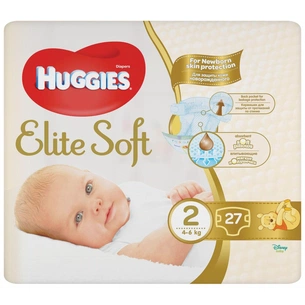Підгузки Huggies Elite Soft 2 Small 27 шт (5029053545486) зображення 1