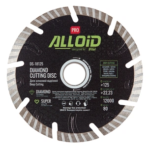 Круг отрезной Alloid Pro, алмазный, Deep Cutting, 125мм (DS-18125) изображение 1