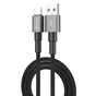 Дата кабель USB 2.0 AM to USB-C 1.0m 3A nylon black Grand-X (PC-08B) - уменьшенное изображение 2