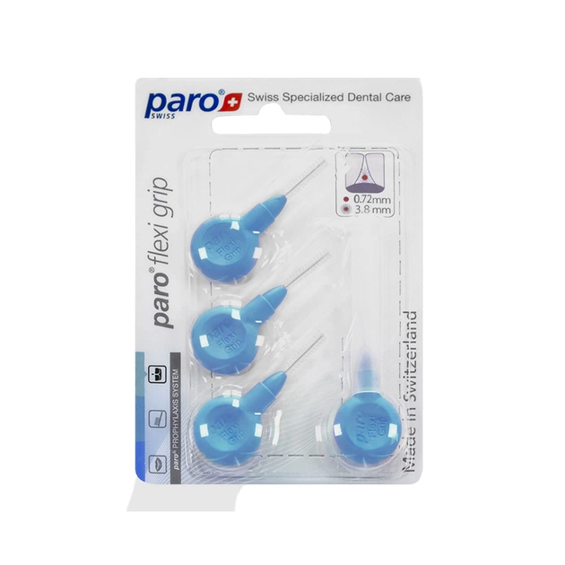 Щітки для міжзубних проміжків Paro Swiss Flexi Grip тонкі Ø 3.8 мм 4 шт. (7610458010822) - picture 2