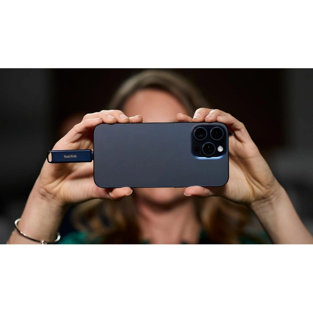 USB флеш накопичувач SanDisk 128GB Phone Drive for iPhone Metallic Sky Lightning/Type-C U (SDIXD0N-128G-GN6NE) - picture 11