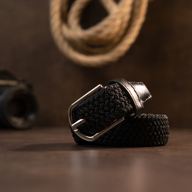 Ремінь Vintage Текстильний жіночий Чорний (20546) - зображення 9