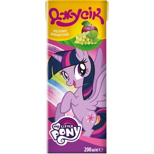 Сік дитячий Джусік Поні-Трансформери Яблучно-виноградний 200 мл (4820192262958) изображение 1