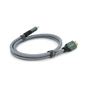 Кабель мультимедийный HDMI M to HDMI M 1.0m 8K silver VEGGIEG (YT-HDMI(M)/(M)V-H401/40356) - уменьшенное изображение 1