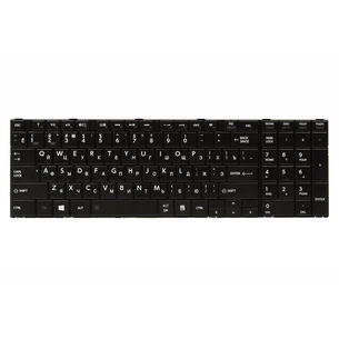Клавіатура ноутбука PowerPlant TOSHIBA Satellite C850, C870 чорна, чорна рамка (KB310272) зображення 1