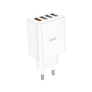 Зарядний пристрій HOCO C102A Fuerza 1xUSB QC3.0 + 3-port USB 18W White (6931474777713) зображення 1
