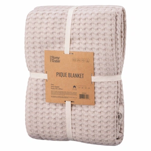 Плед Ardesto Pique 100% бежевий бавовна 220х230 см (ART0822PE) зображення 1