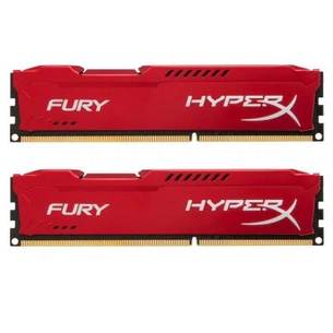 Модуль пам'яті для комп'ютера DDR3 8Gb (2x4GB) 1600 MHz HyperX Fury Red Kingston Fury (ex.HyperX) (HX316C10FRK2/8) зображення 1