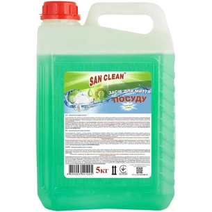 Засіб для ручного миття посуду San Clean Яблуко 5 кг (4820003541005) зображення 1