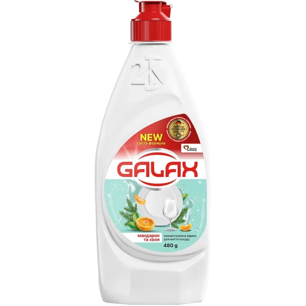 Средство для ручного мытья посуды Galax Мандарин и хвоя 480 г (4823128005094) - изображение 1