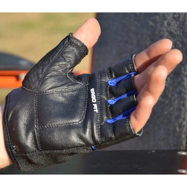 Рукавички для фітнесу PowerPlay 9058 Thunder чорно-сині M (PP_9058_M_Thunder) - picture 3