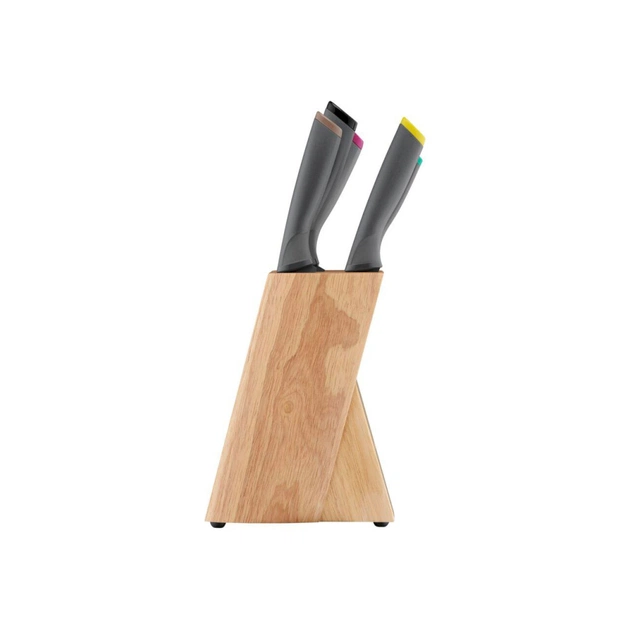 Набір ножів Tefal Fresh Kitchen, дерев'яна колода, 5шт, нержавіюча сталь, чорний (K122S504) - picture 3