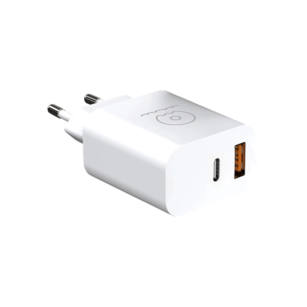 Зарядний пристрій WUW C172 1xUSB-C PD20W + 1xUSB QC3.0 18W Black (6972573335381) - зображення 1
