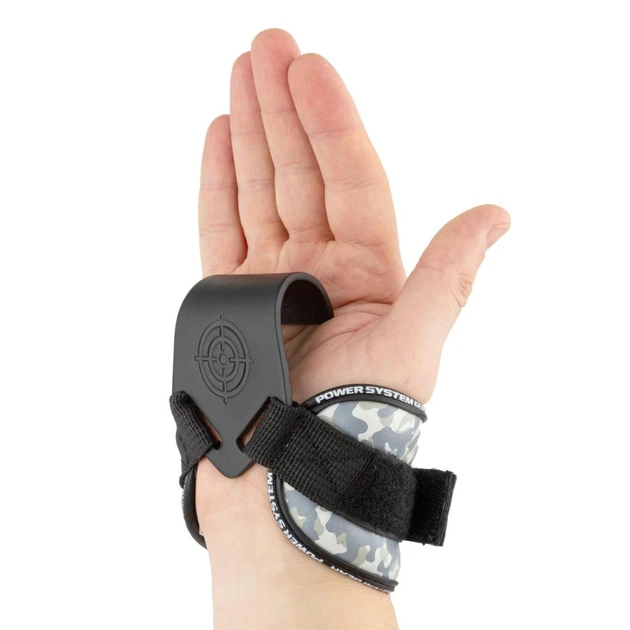 Гаки для тяги на зап'ястя Power System Hooks Camo PS-3370 Black/Grey L (PS_3370_Black/Grey L) - picture 7