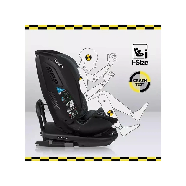 Автокрісло Lionelo Bastiaan RWF i-Size Grey Stone, чорно-сіре (LO-BASTIAAN RWF I-SIZE GREY STONE) - picture 6