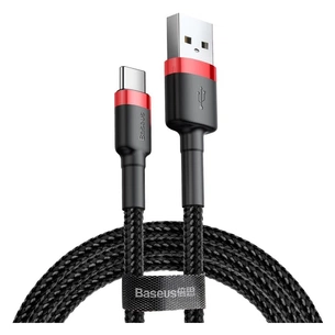 Дата кабель USB 2.0 AM to USB-C 3.0m 3A red-black Baseus (CATKLF-U91) зображення 1