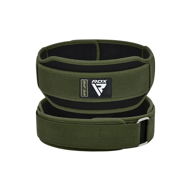 Атлетичний пояс RDX RX5 Double Belt неопреновий Army Green L (WBD-RX5AG-L) - picture 1