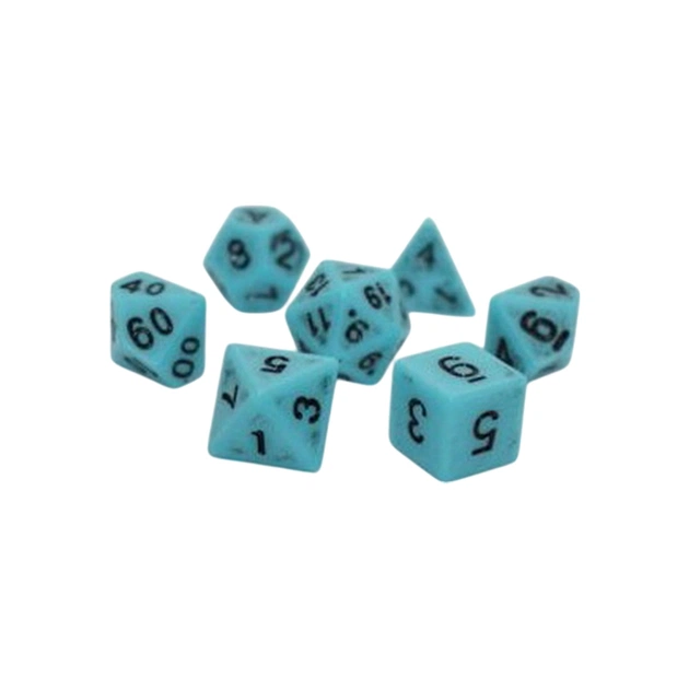 Набір кубиків для настільних ігор Games 7 Days Ancient 7 Dice Set - Light Blue (7 шт.) (g7danc03) - зображення 1