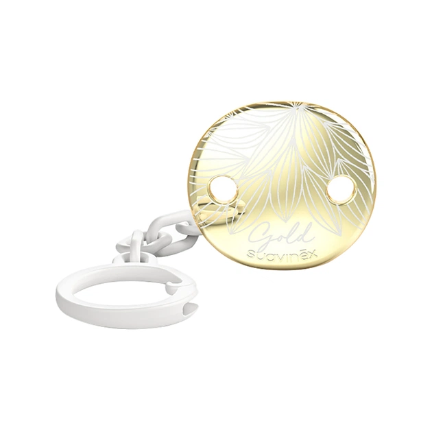 Клипса для пустышек Suavinex Gold Edition белая (307866) - изображение 1