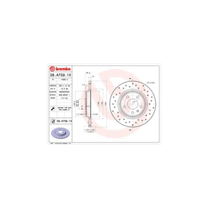 Гальмівний диск Brembo 08.A759.1X зображення 1