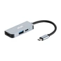 Концентратор 2E USB-C 4-in-1 1xUSB 3.0 + 1xUSB-C PD + HDMI 0.14m gray (2E-W2680) - уменьшенное изображение 1