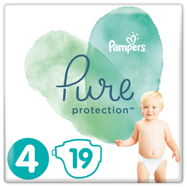 Підгузки Pampers Pure Protection Розмір 4 Maxi 9-14 кг 19 шт. (8001841023298) - зображення 1