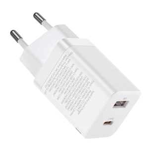 Зарядний пристрій Baseus 1xUSB-C 30W + 1xUSB white (CCSUPP-E02) зображення 1
