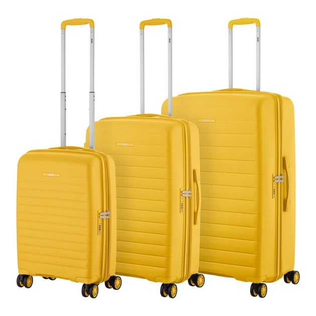 Набір валіз 2E Aero (L+M+S), бурштиново-жовті (2E-SPP-AERO-SET3-AY) - зображення 2