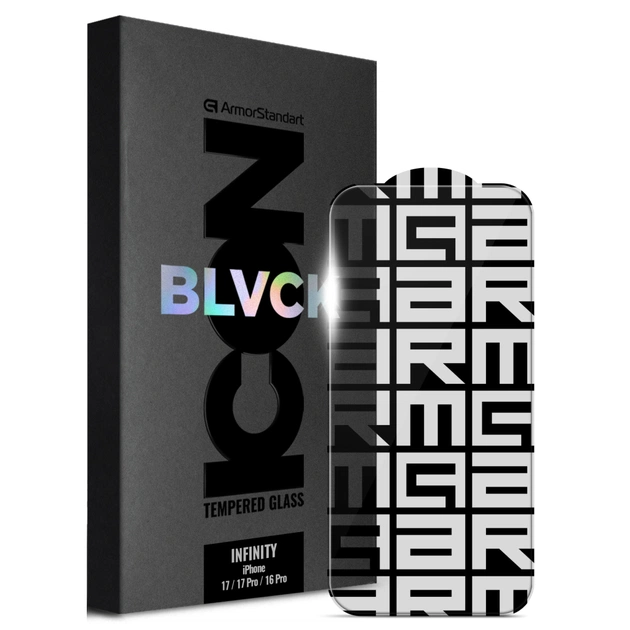 Скло захисне Armorstandart Infinity Black Icon 2.75D Apple iPhone 17 / 17 Pro / 16 Pro (ARM86416) - picture 1