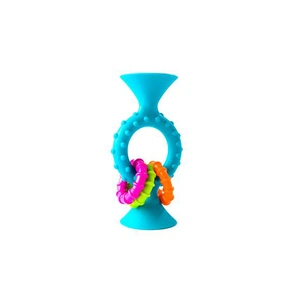Брязкальце Fat Brain Toys прорізувач на присосках pipSquigz Loops бірюзовий (F166ML) зображення 1
