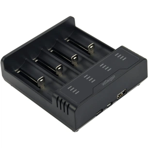 Зарядний пристрій для акумуляторів EnerGenie input:TYPE-C/Micro-USB, AAA/AA/...14650/18650, power bank function (BC-USB-02) зображення 1