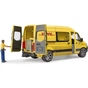 Спецтехніка Bruder автомобіль MB Sprinter кур'єр DHL з фігуркою (02671) - зменшене зображення 5