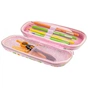 Пенал Cool For School з віконцем 1 відділення з органайзером рожевий (QT-5751-Pink) - зменшене зображення 2