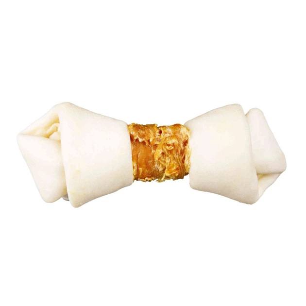 Ласощі для собак Trixie Кістка для чищення зубів з куркою Denta Fun 11 см 70 г (4011905313221) - зображення 1