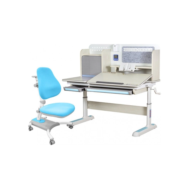 Парта з кріслом Mealux Winnipeg MG/BL + Omega KBL (BD-630 MG/BL+Y-220 KBL) - изображение 1