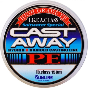 Шнур Sunline CAST AWAY PE 150м #0.6/0.156мм 10LB/4.2кг (1658.00.74) зображення 1