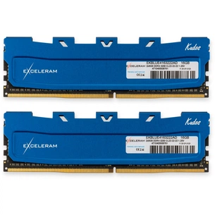 Модуль пам'яті для комп'ютера DDR4 16GB (2x8GB) 3200 MHz Blue Kudos eXceleram (EKBLUE4163222AD) зображення 1