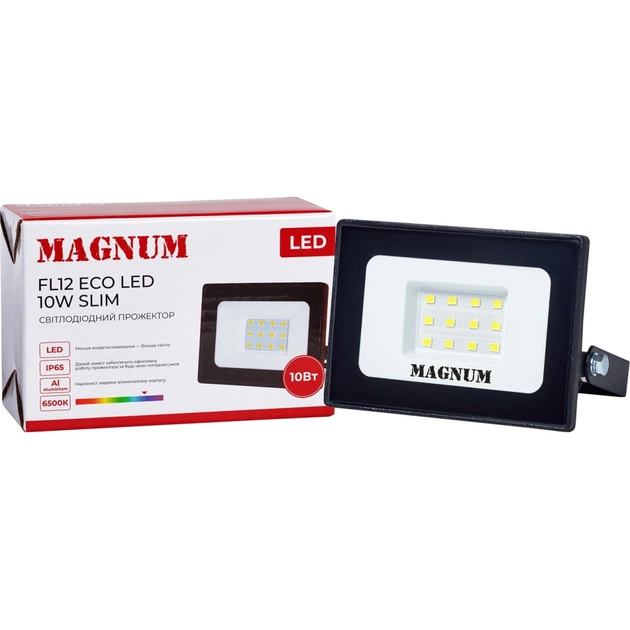 Прожектор MAGNUM FL12 ECO LED 10Вт slim 6500К IP65 (90018080) - picture 4
