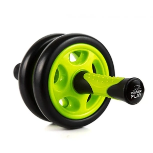 Ролик для преса PowerPlay подвійний Dual-Core Ab Wheel Чорно-зелений (PP_4327_Black/Green) зображення 1