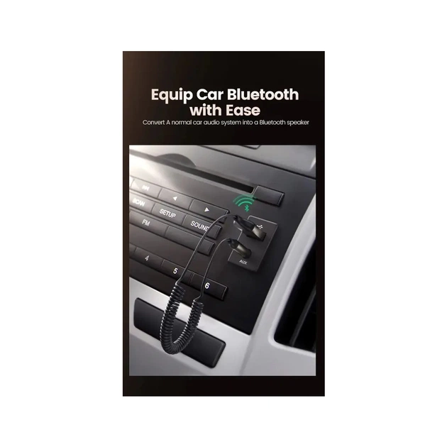 Bluetooth трансмітер Ugreen Bluetooth 5.0 Aux with mic CM309 UGREEN Black (70601) - зображення 6