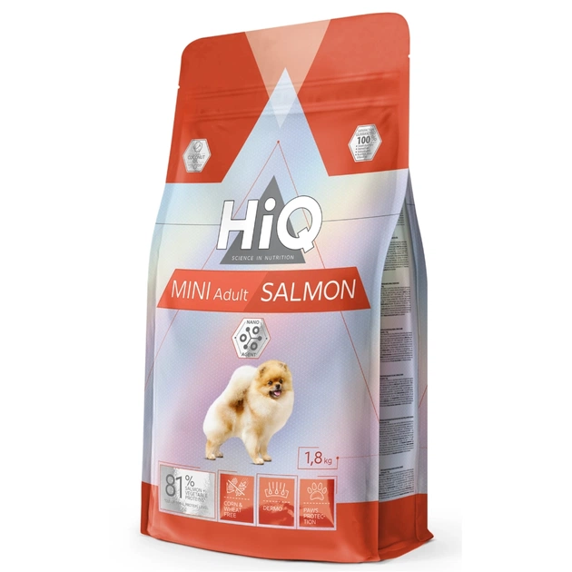 Сухой корм для собак HiQ Mini Adult Salmon 1.8 кг (HIQ46463) - изображение 1