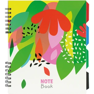 Блокнот Optima Flowers, B5 з розділювачами 120 аркушів, клітинка (O20356-17) зображення 1