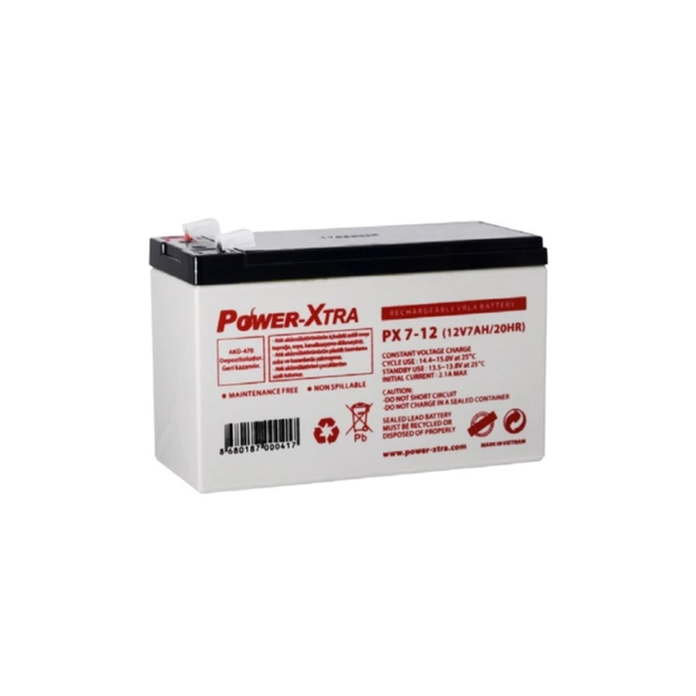 Батарея до ДБЖ Power-Xtra PX7-12(28W), 12V 7Ah (PX7-12) - зображення 1