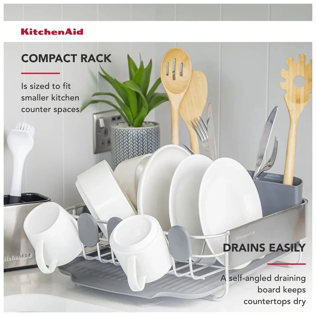 Сушарка для посуду KitchenAid Sinkware 41 x 33 x 17 см сірий (KEG895BXCGA) - picture 6