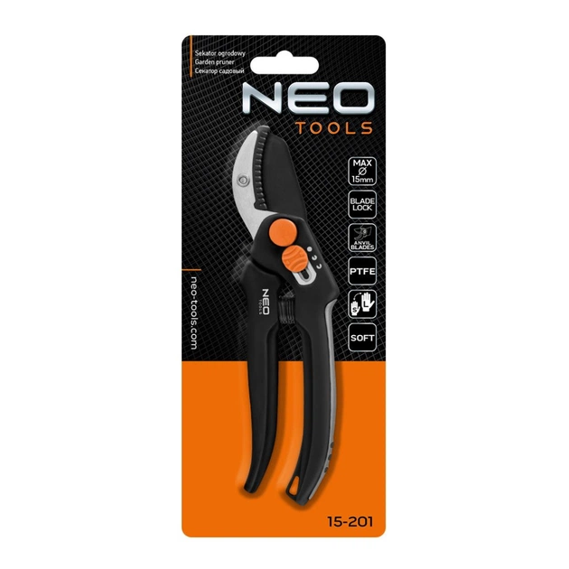Секатор Neo Tools контактний, d різу 15мм, 185мм, 169г (15-201) - зображення 10