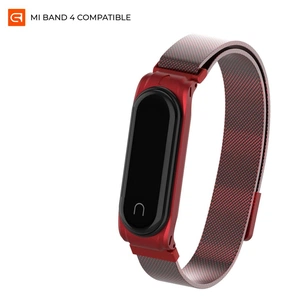 Ремінець до фітнес браслета Armorstandart Milanese Magnetic Band для Xiaomi Mi Band 4/3 Red (ARM55032) зображення 1