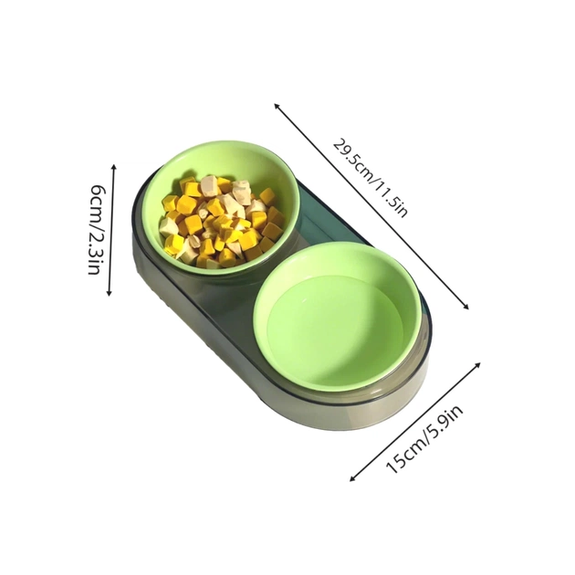 Посуд для котів Me&Pet Миска подвійна зелена (NMP28-2) - picture 5