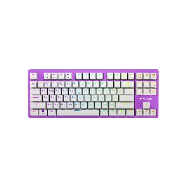 Клавіатура Hator Rockfall EVO TKL Kailh Optical Lilac (HTK-633) - зображення 1