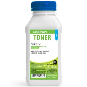 Тонер HP CLJ CP1215/1515 Cyan 45g ColorWay (TCH-1215C) зображення 1