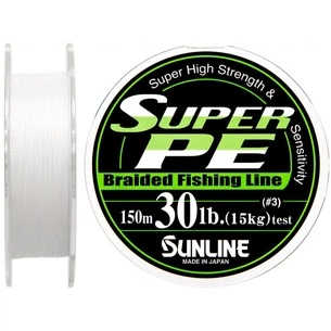 Шнур Sunline Super PE 150м білий 0.28мм 30LB/15кг (1658.01.64) зображення 1